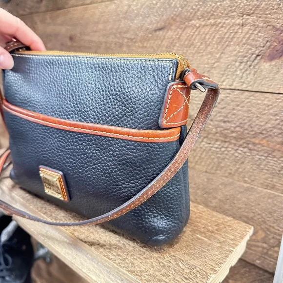 Dooney & Bourke Black and Tan Crossbody Bag - Picture 3 of 8